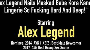 Alex Legend ger Kora Kane en hardcore handjob i underkläder