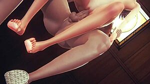 Японская хентай-анимация с обильной грудью Кайи и интенсивным сексом