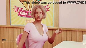 Rødhåret MILF med store bryster i en POV 3d-animation