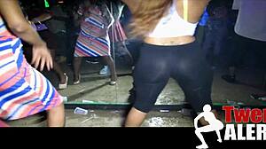 Ukryta kamera rejestruje dzikie tańce i drżenie tyłka w klubie nocnym