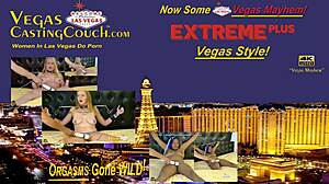 Sesiune BDSM sălbatică în Vegas cu sclavie extremă și jucării