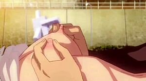 En charmerende pige engagerer sig i lidenskabelig udendørs sex i en animeret hentai-video