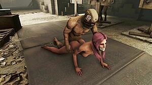 Fallout 4: Explorarea fanteziilor intunecate cu un personaj roz in BDSM