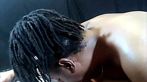 Kats playhouse: Ebony babe cries during interracial doggy style and reverse riding