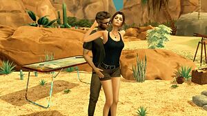 Parodie auf Tomb Raider in Sims 4 mit ägyptischen Schicksalsphallos